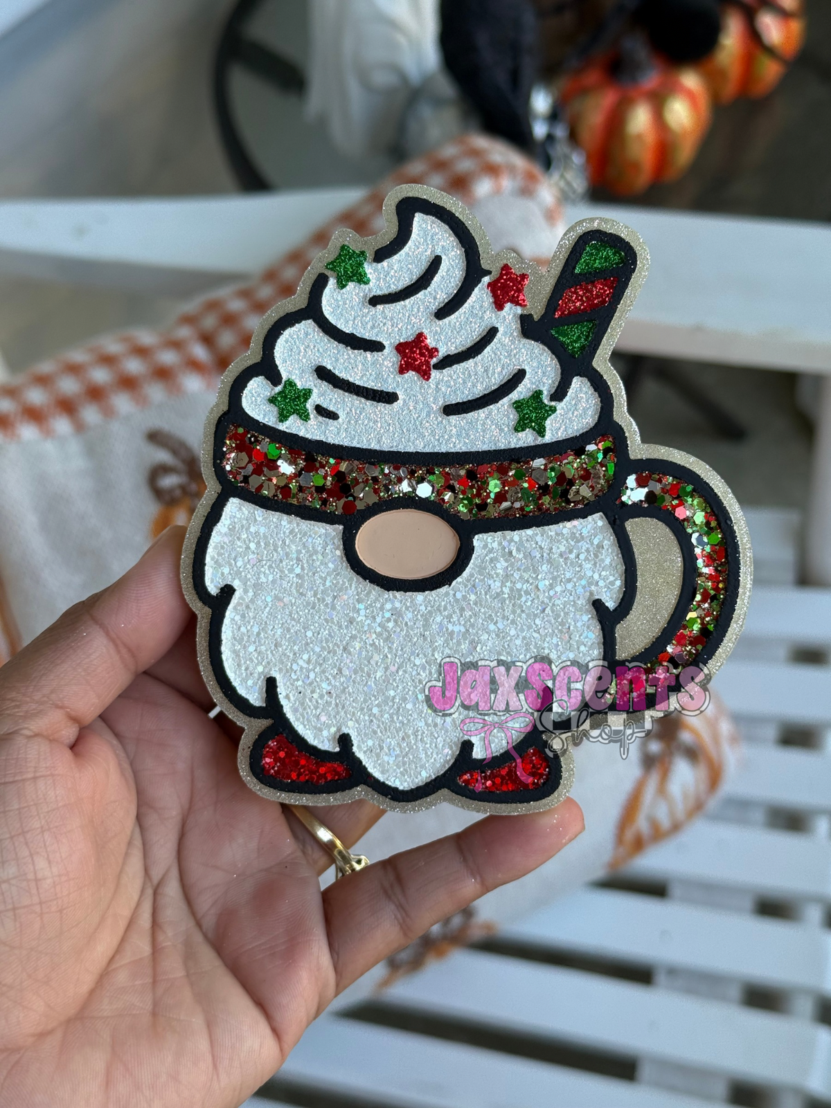 Christmas Gnome Mug Car Freshie