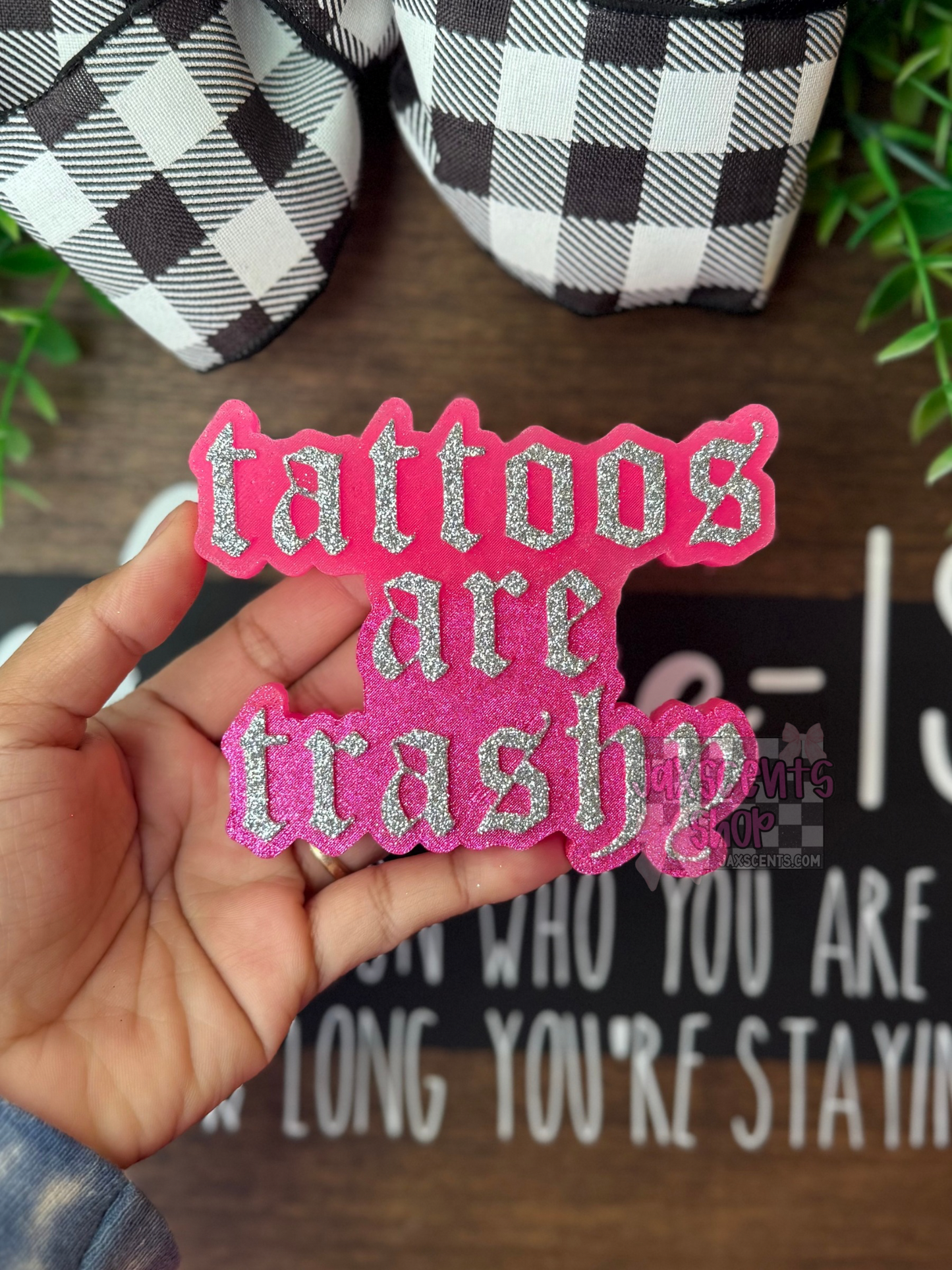 Tattoos Are Trashy Car Freshie