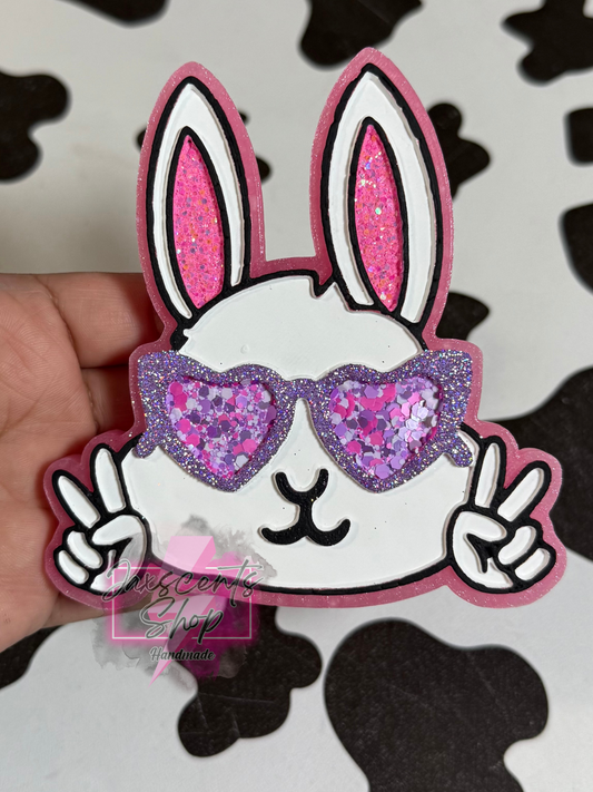 Bunny With Heart Glasses