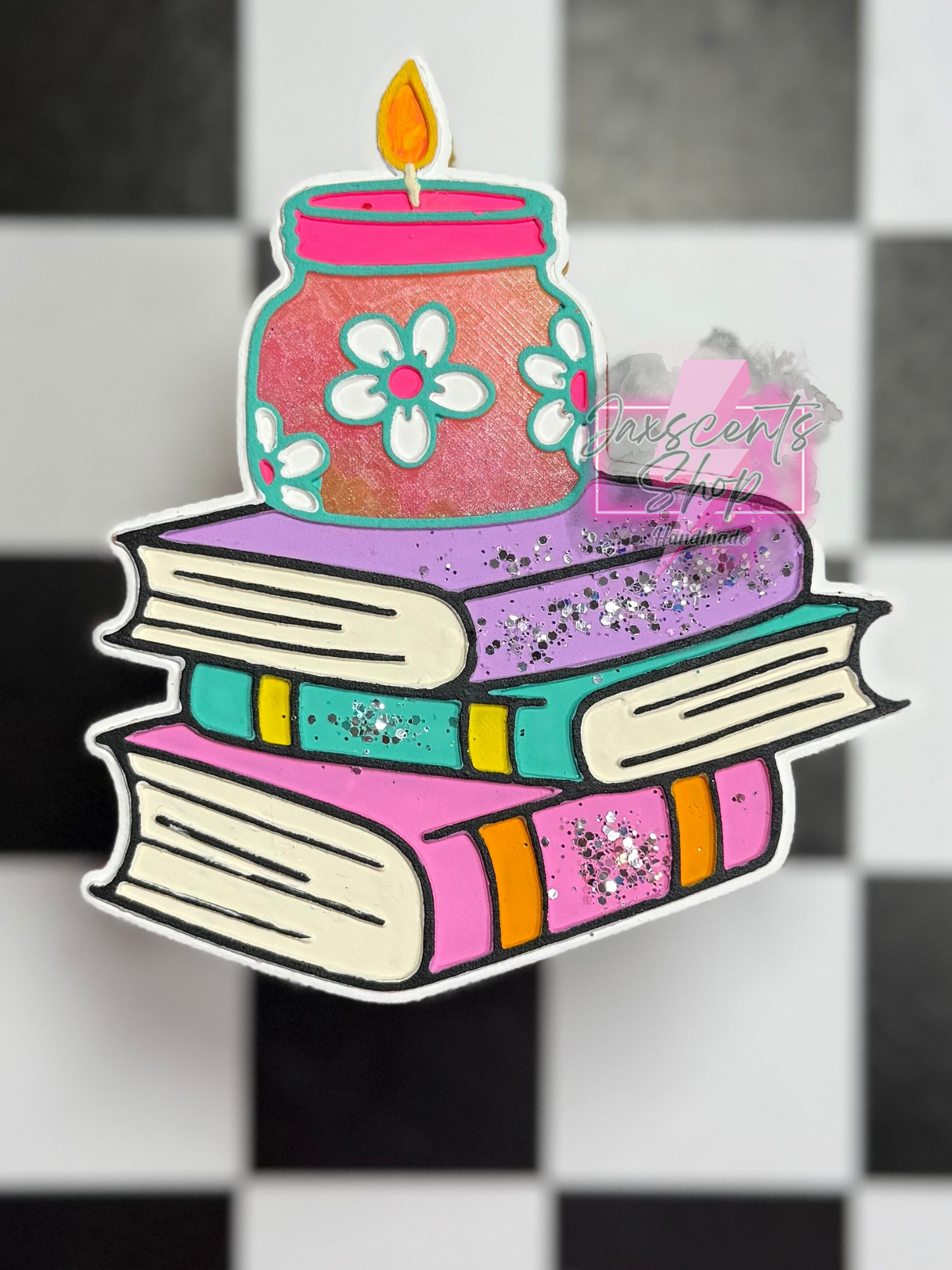 Candle Book Stack