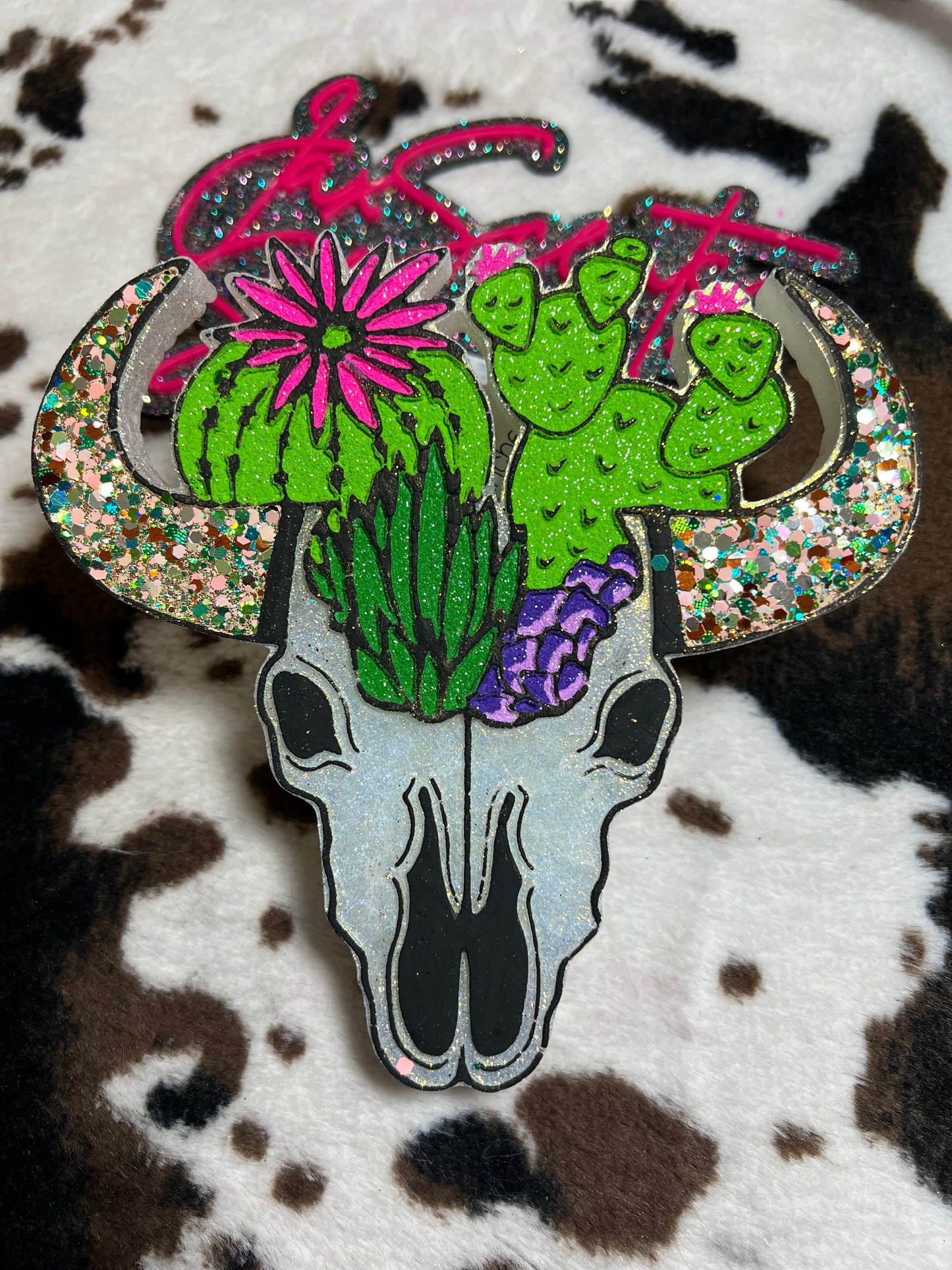 Succulent Bull Skull