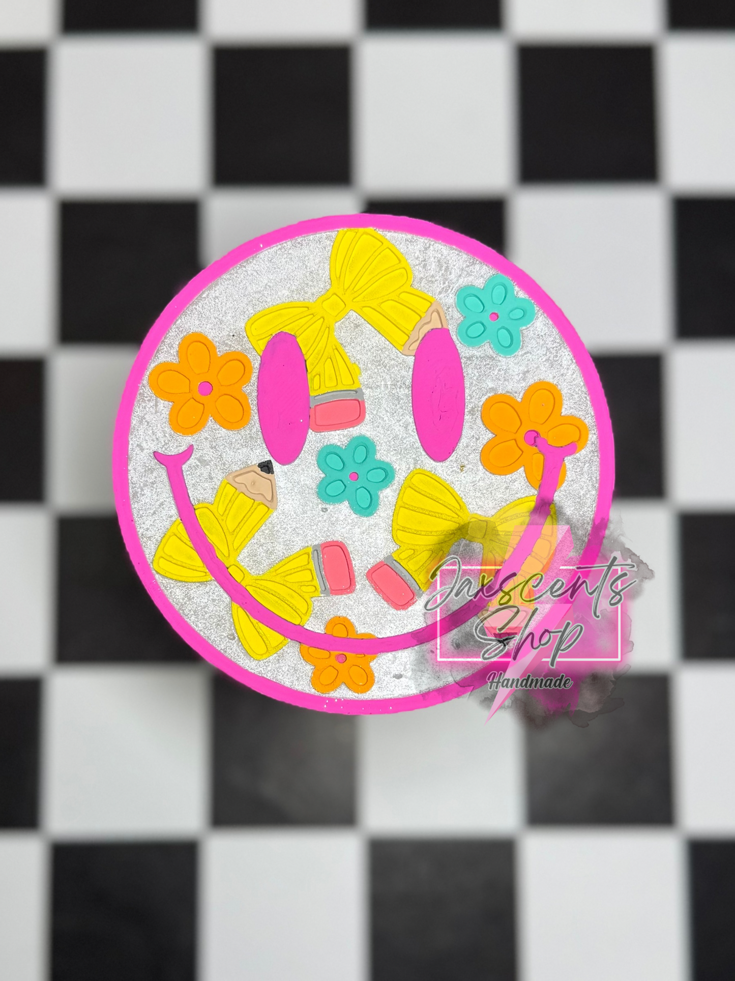 Floral Pencil Bow Smiley