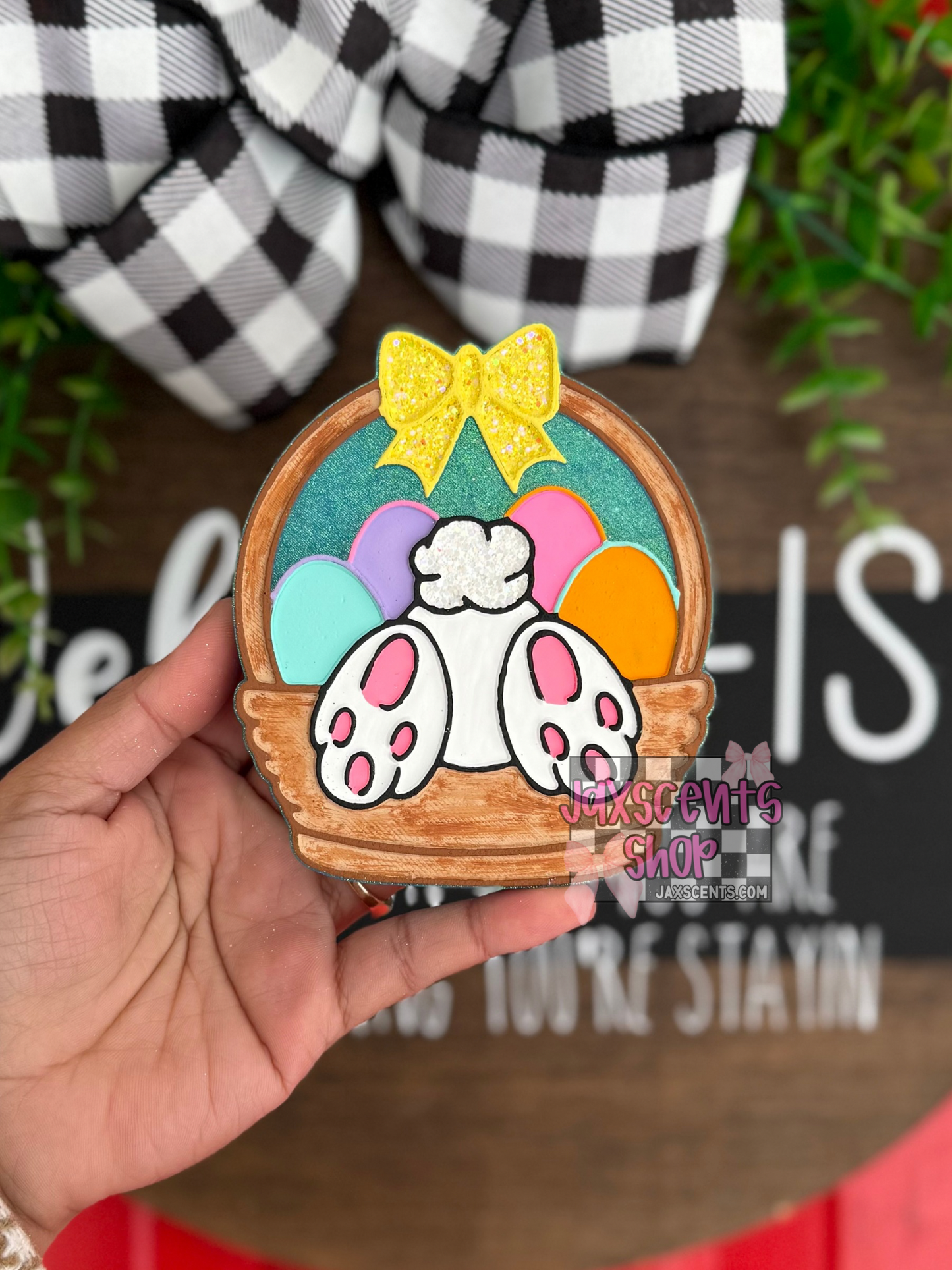 Bunny In Egg Basket Car Freshie