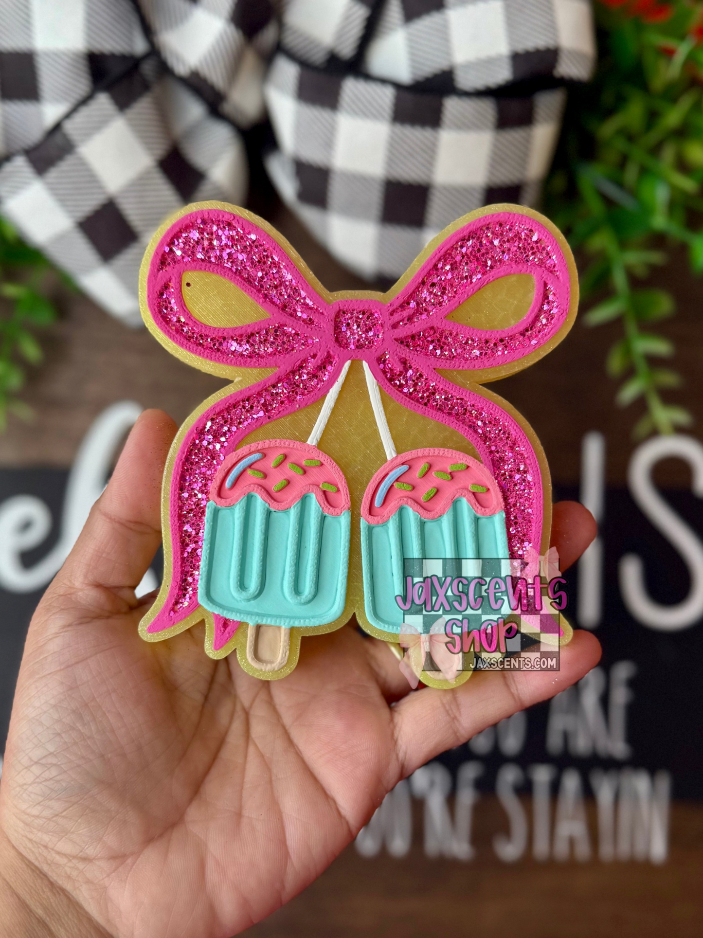 Popsicle Cherries With Bow Car Freshie