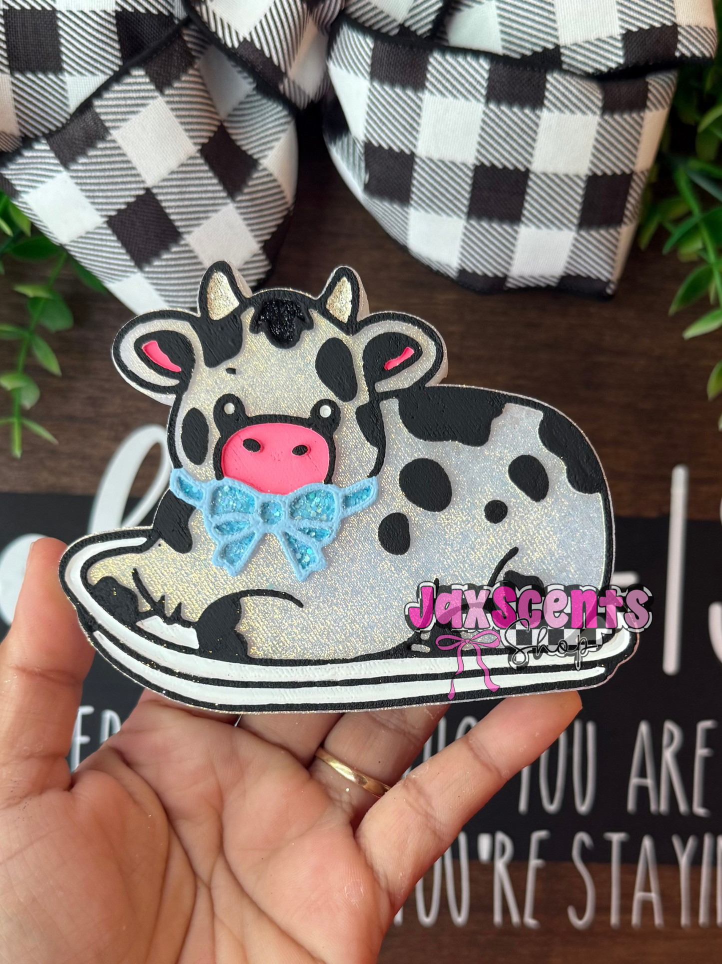 Cow Butter Dish Car Freshie