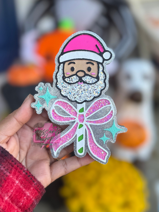 Lollipop Santa With Bow
