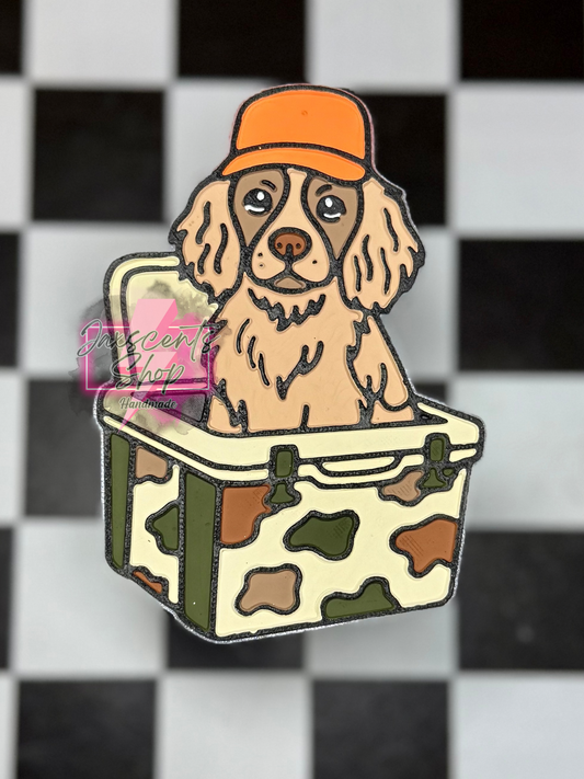 Hunting Dog in Camo Cooler