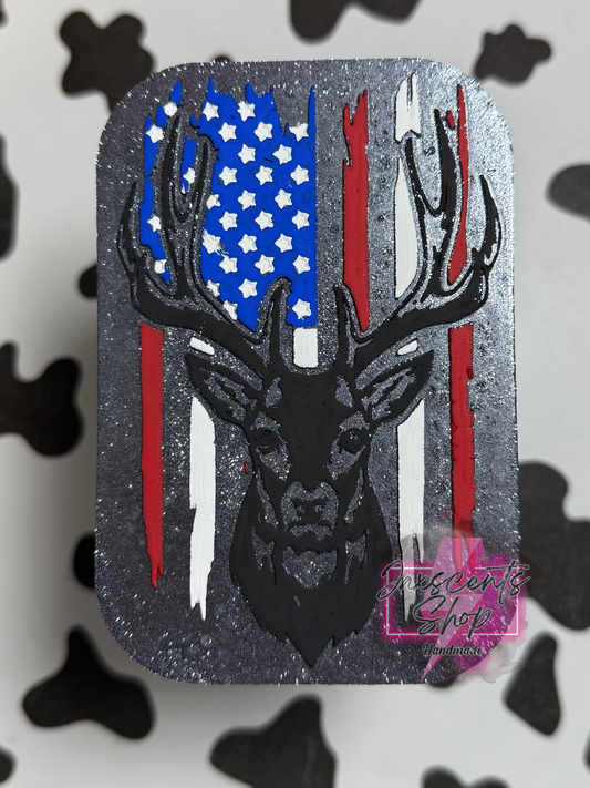 Deer/Buck USA Flag