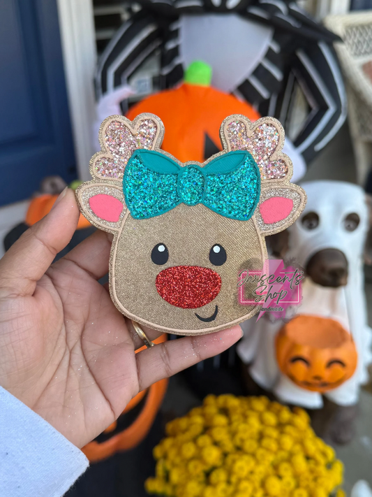 Christmas Reindeer With Bow