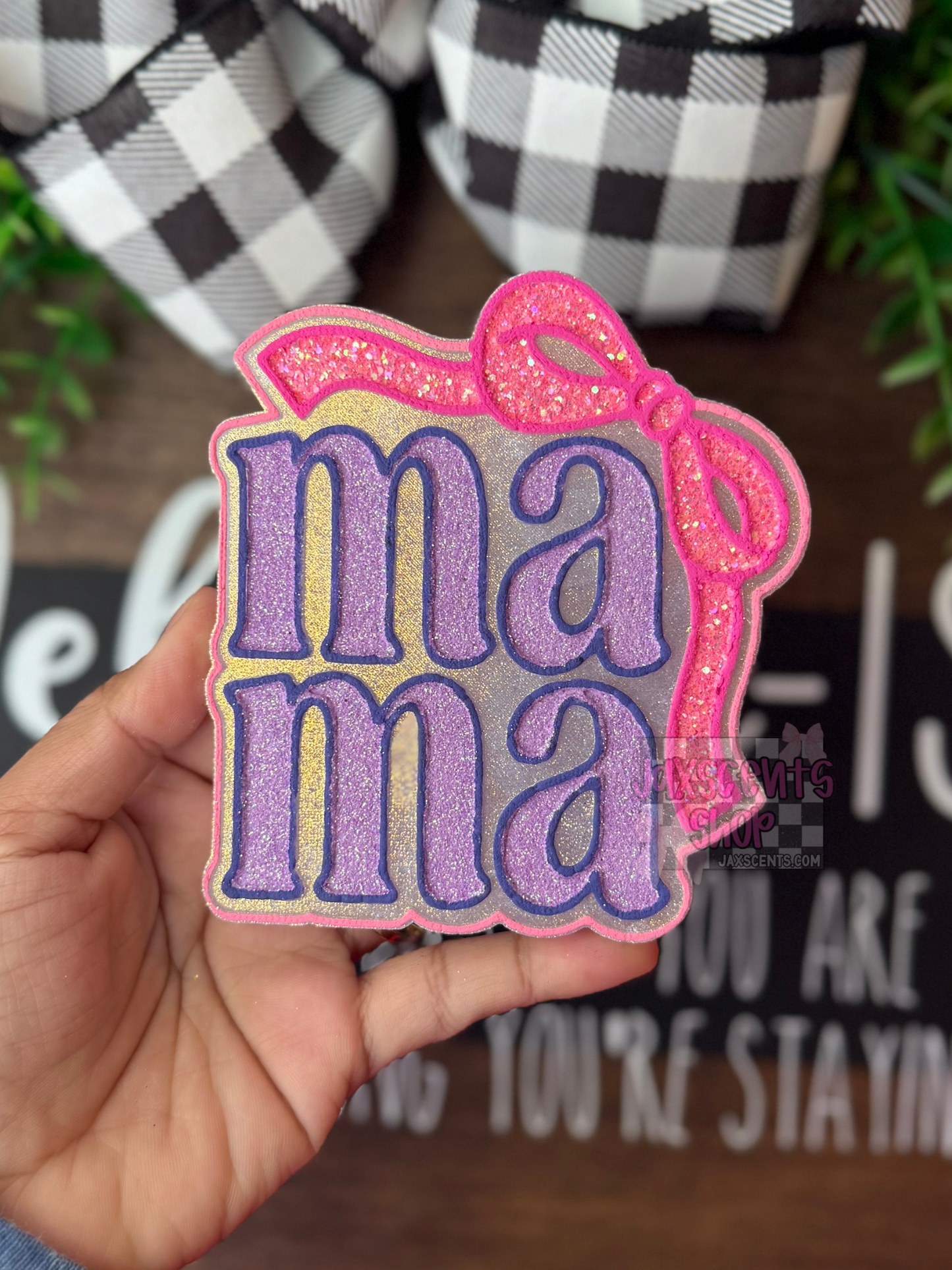 Mama With Side Bow Car Freshie