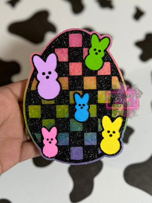 Checkered Egg W/ Peeps