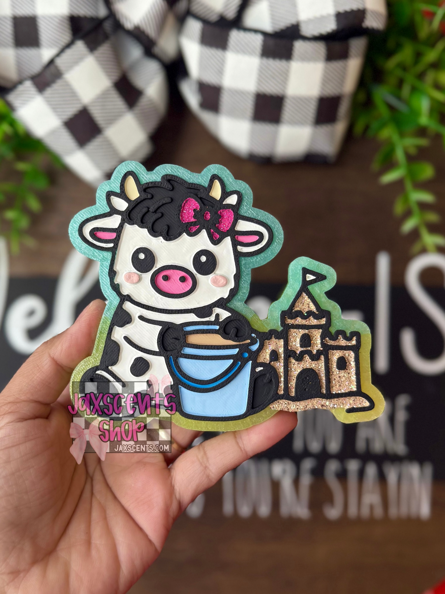 Sandcastle Cow Car Freshie