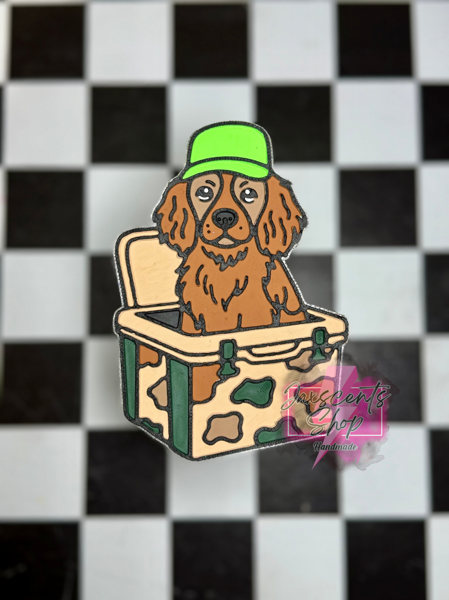Hunting Dog in Camo Cooler
