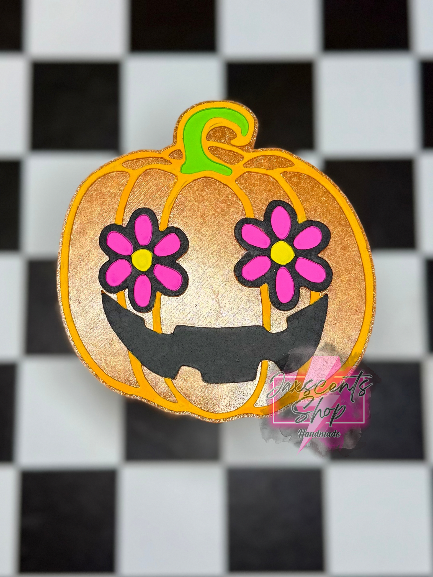 Pumpkin With Flower Eyes