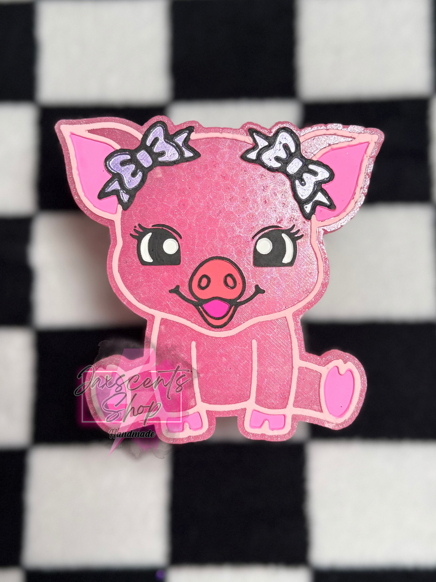 Pig With Pigtail Bows