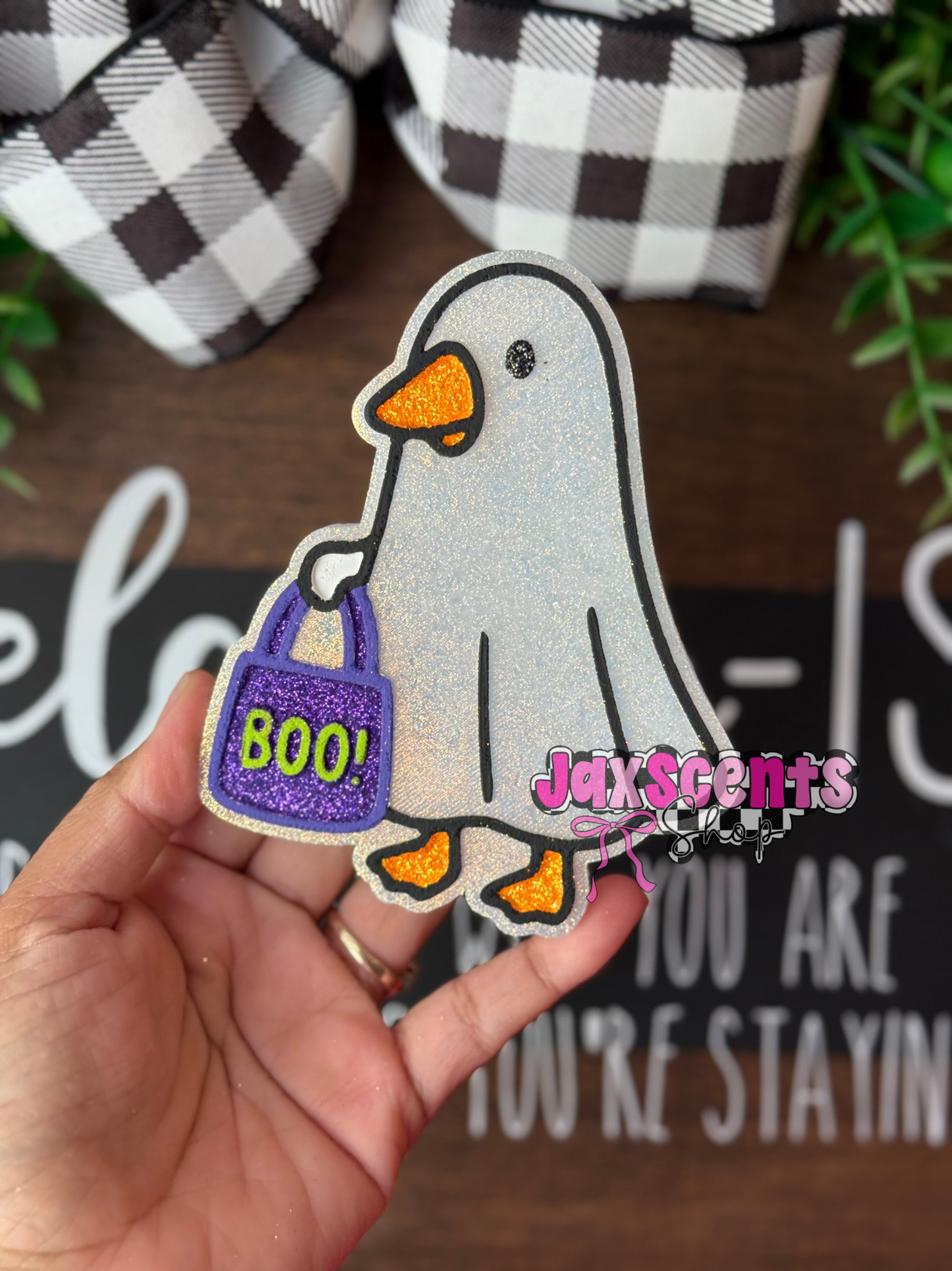 Goose Ghost Boo Bag Car Freshie
