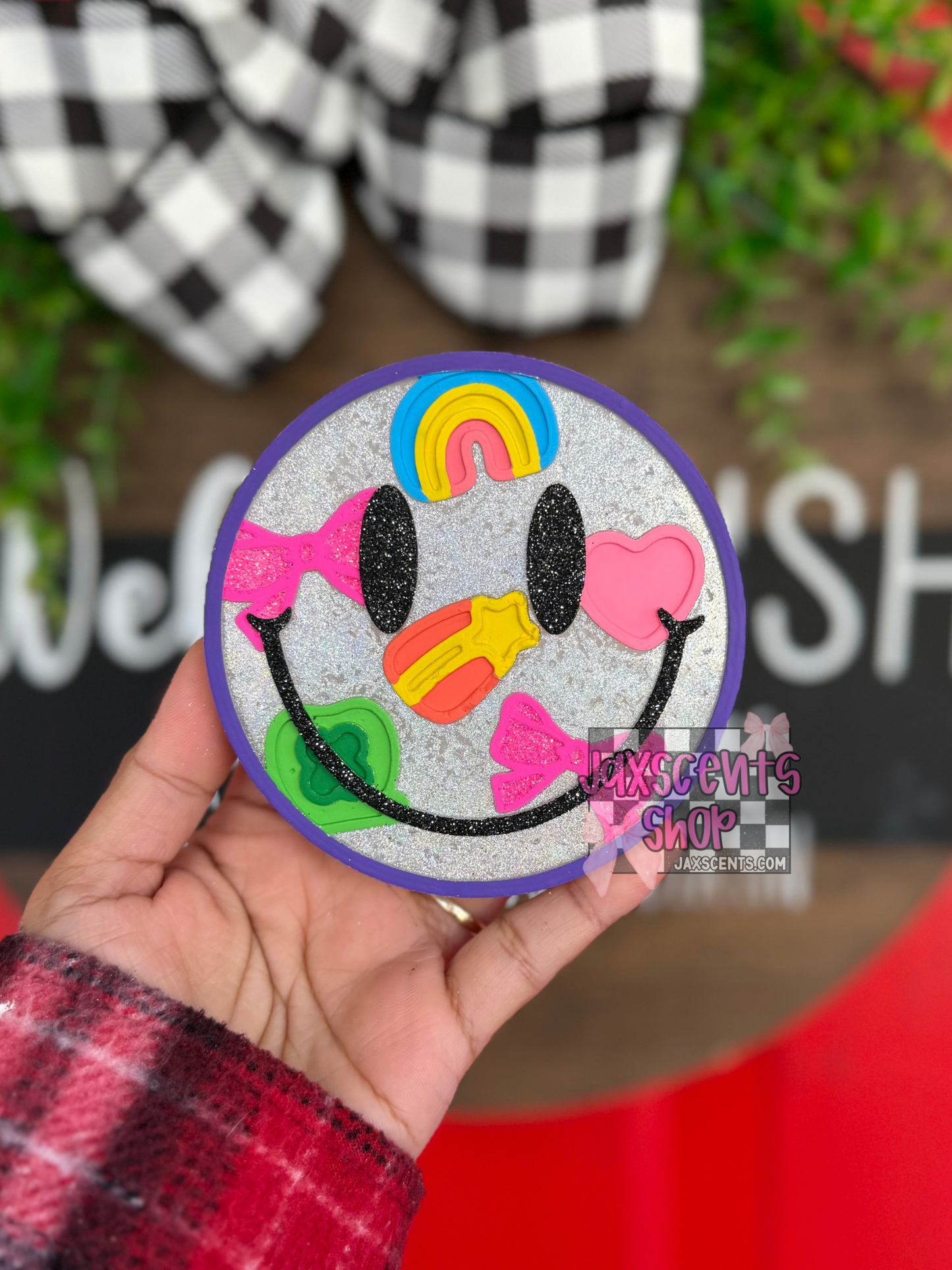 Lucky Marshmallow Smiley Car Freshie