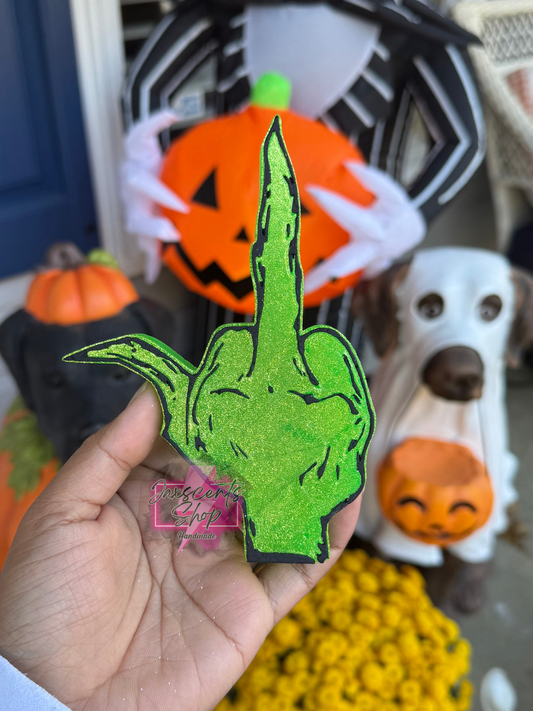 Green Man Middle Finger