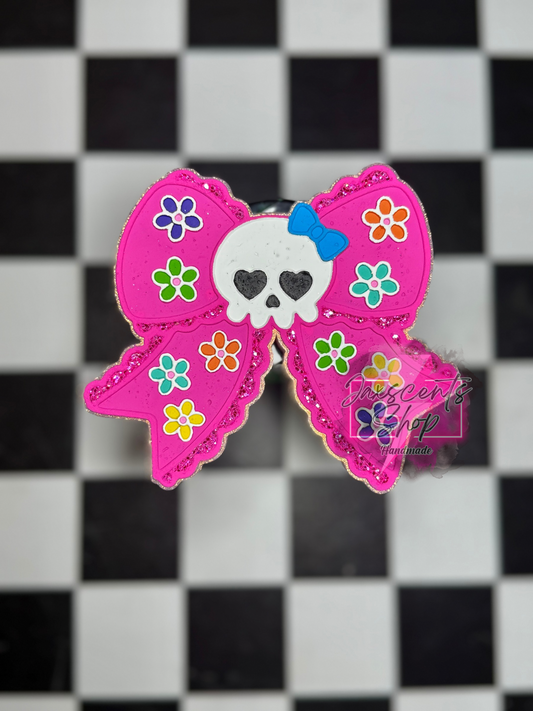 Skull Flower Bow