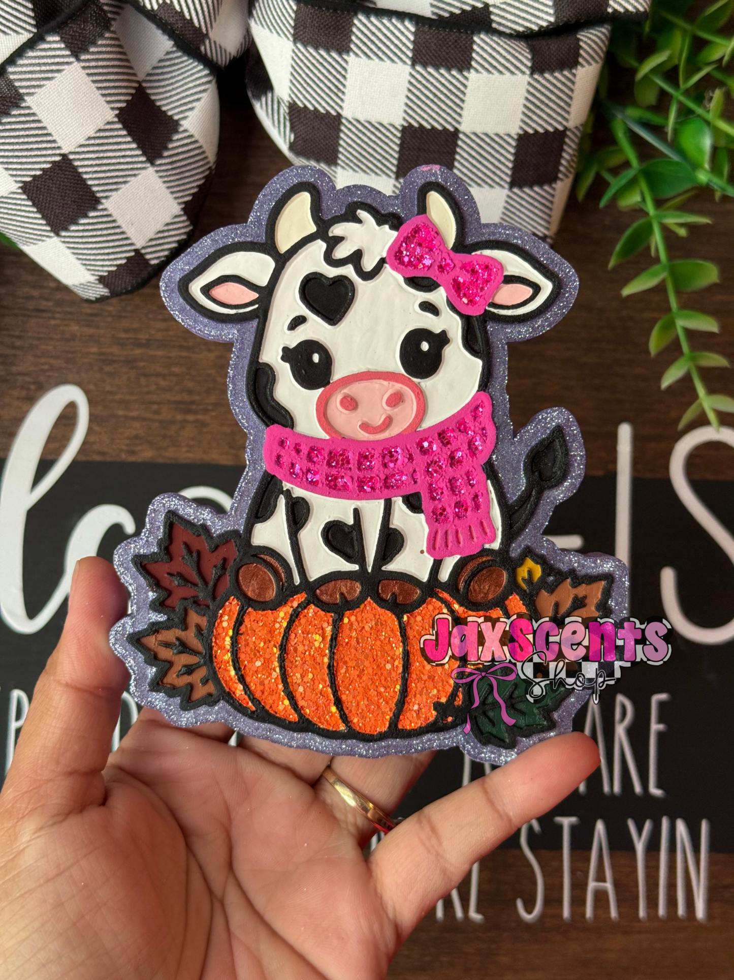 Fall Cow Car Freshie
