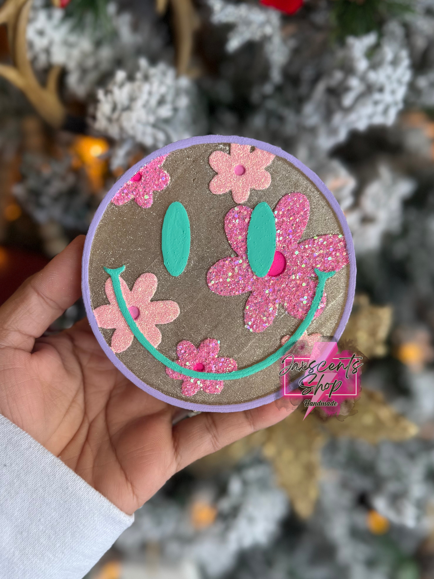 Floral Smiley Car Freshie