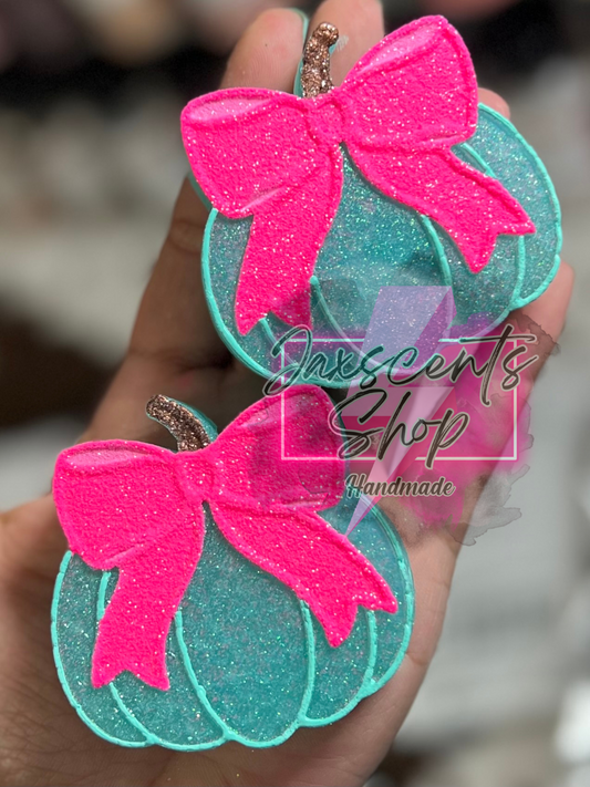Pumpkin With Bow VENT CLIPS