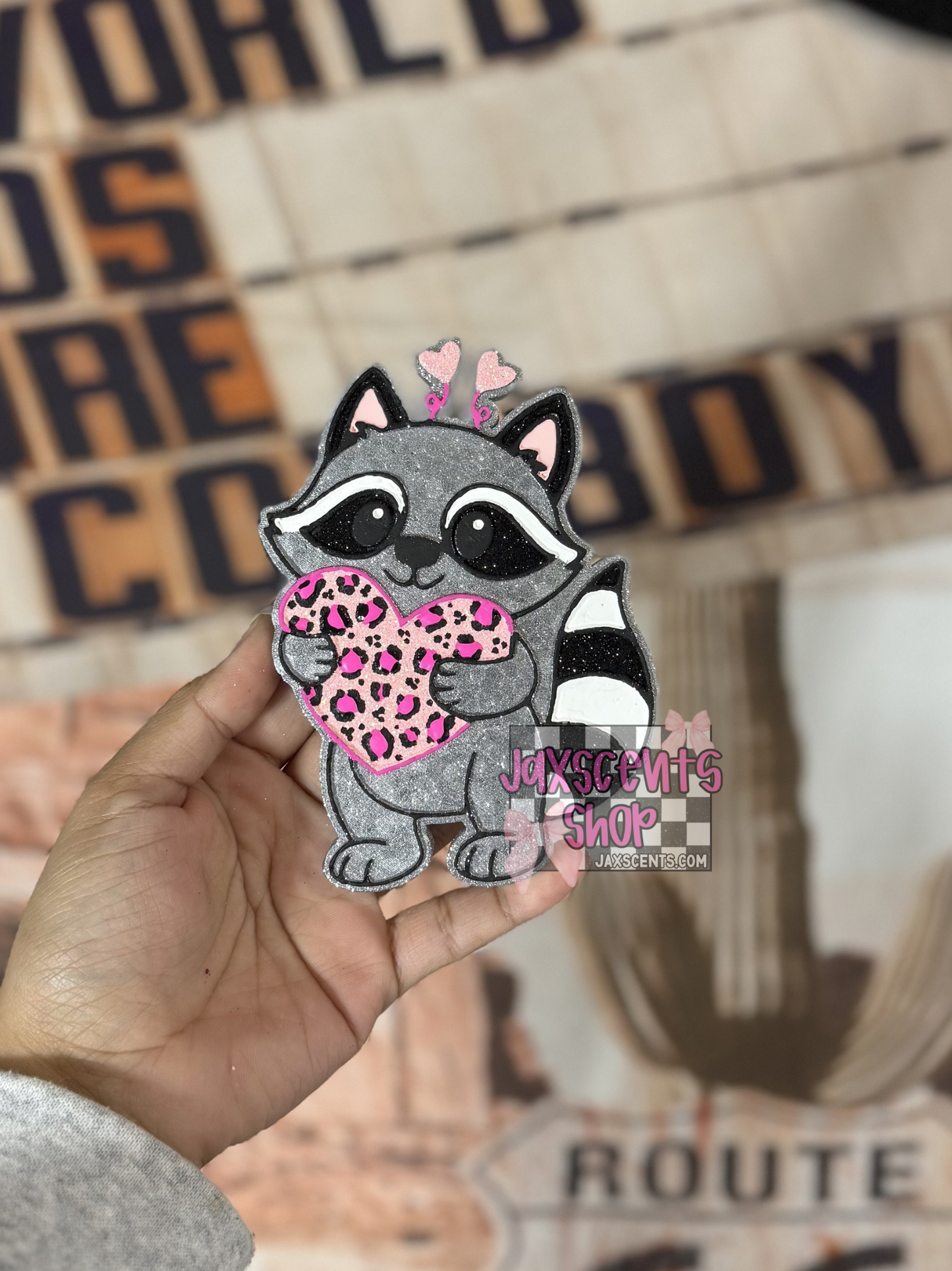 Raccoon Heart Car Freshie