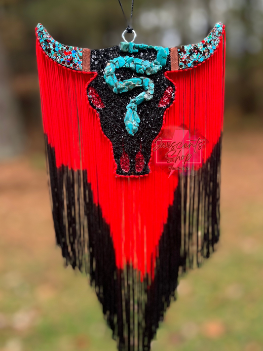 Turquoise Snake Bull Skull RTS