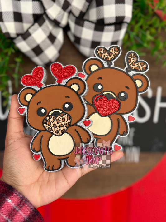 Bubblegum Heart Bear Car Freshie