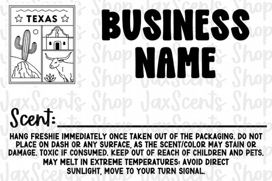 Texas Freshie Scent Labels (3x2)