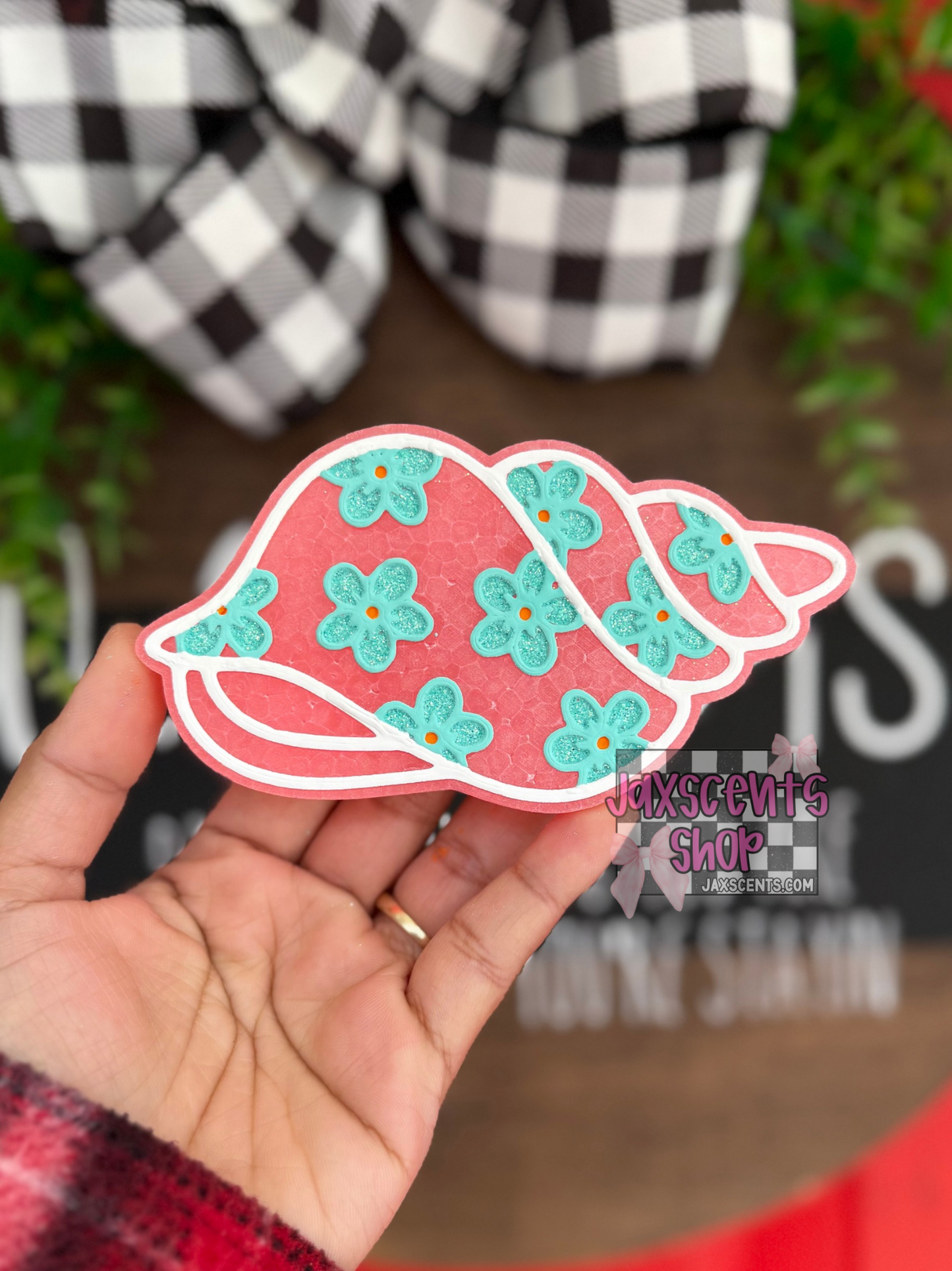 Floral Seashell Car Freshie