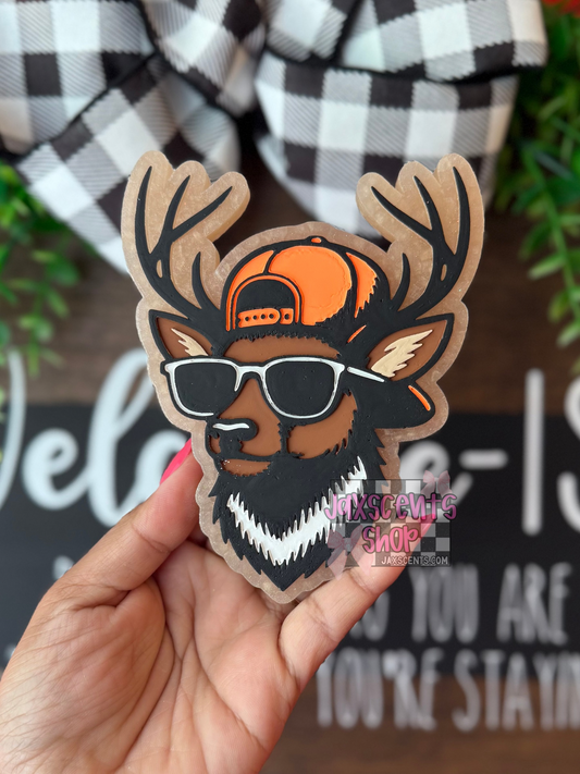 Buck with Shades and Hat Car Freshie