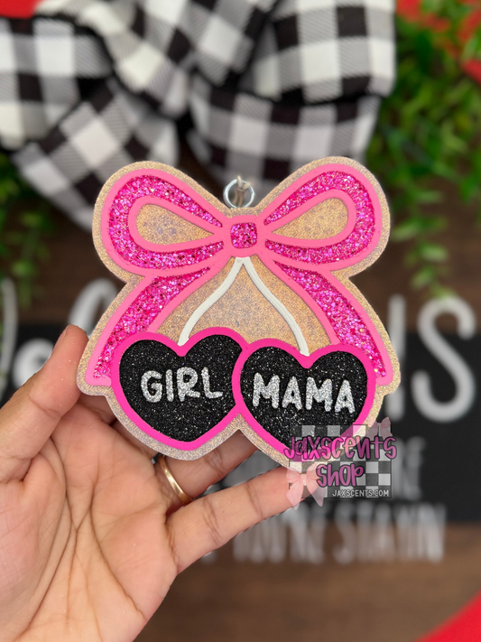 Girl Mama Cherries w/ Bow Car Freshie