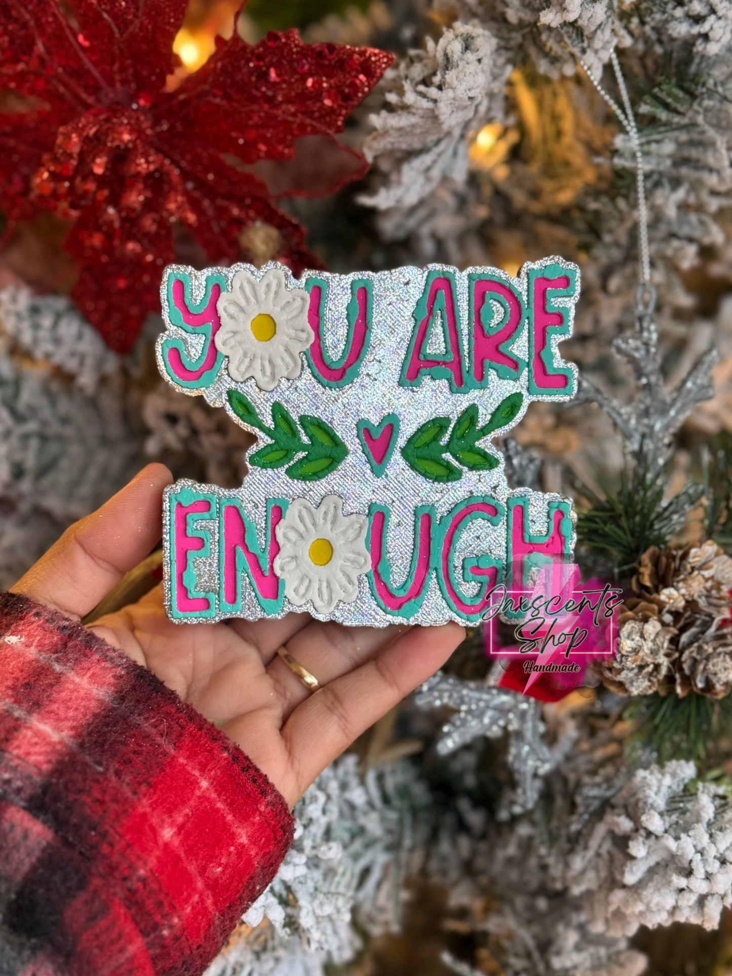 Floral You Are Enough Car Freshie