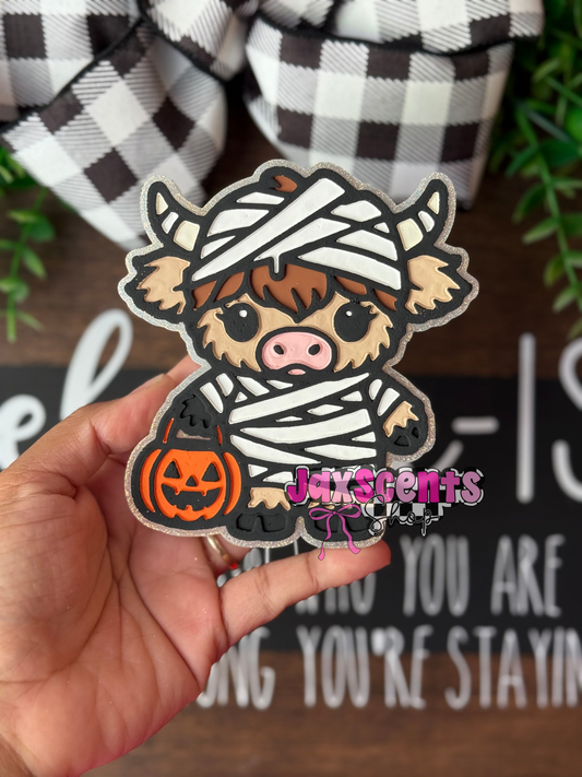 Mummy Highland Cow Car Freshie