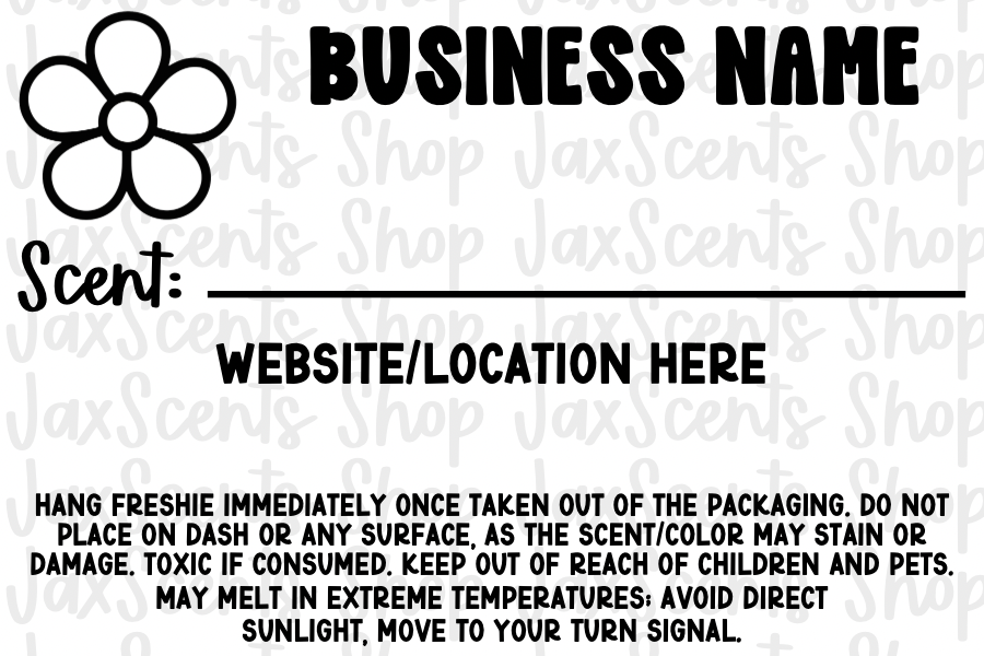 Daisy Freshie Scent Labels (3x2)