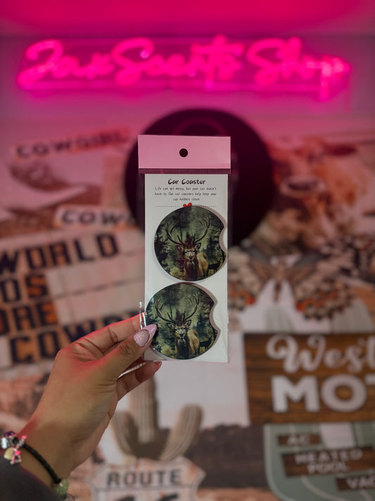 Buck In The Woods Coaster Set
