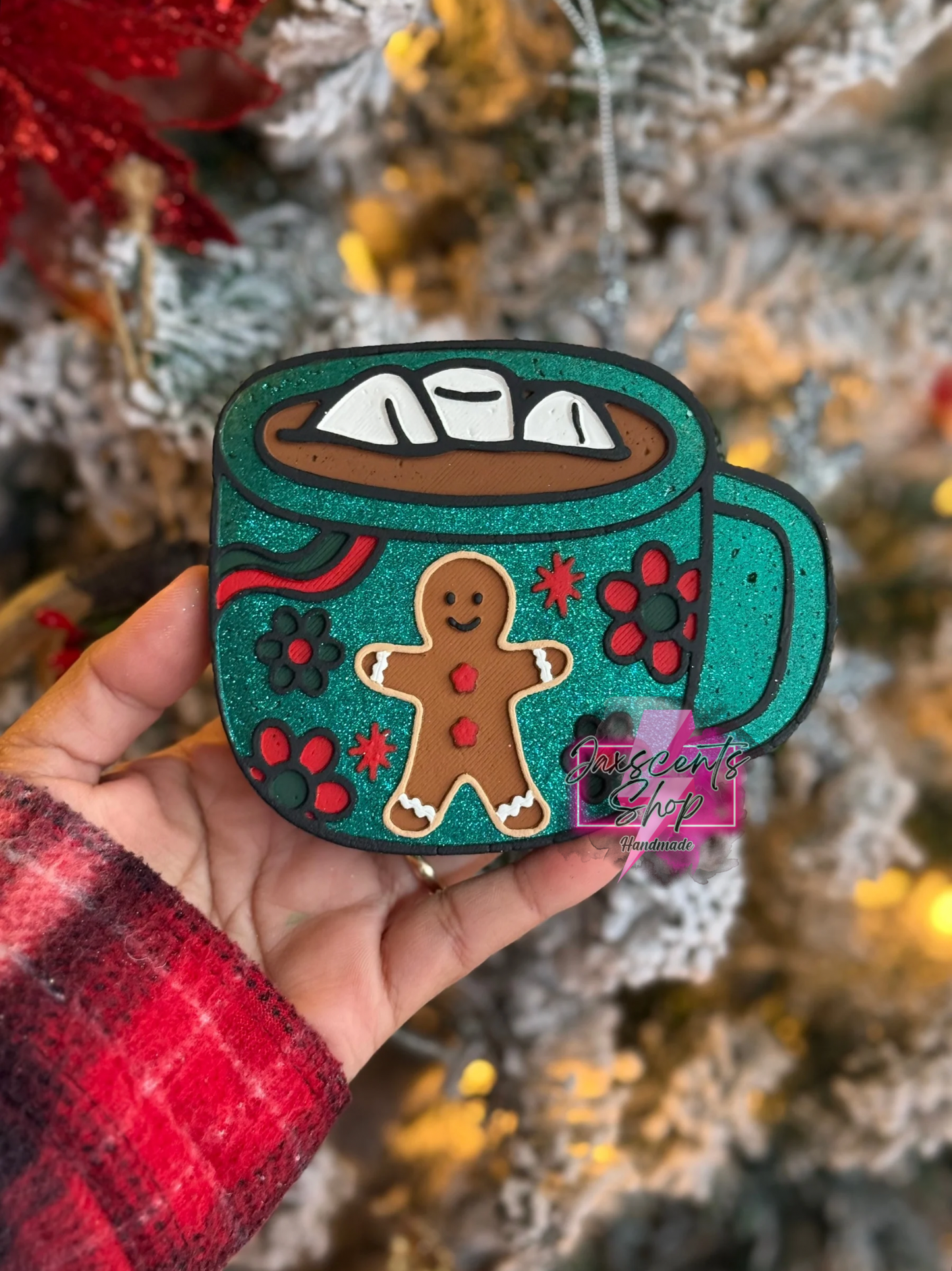 Hot Cocoa Gingerbread Mug Car Freshie