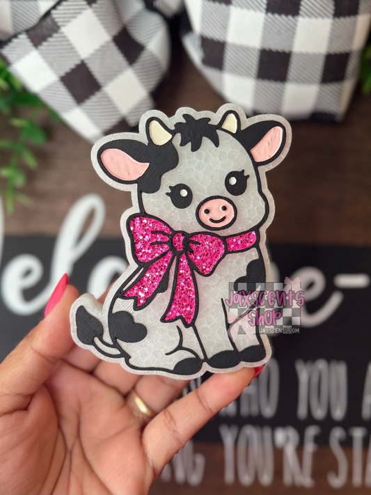 Cow With Bow Car Freshie