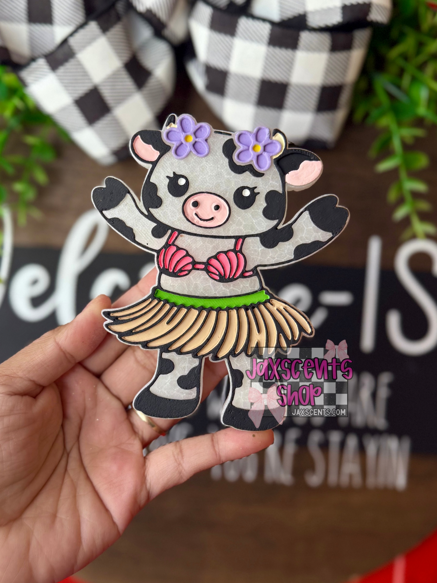 Hula Cow Car Freshie