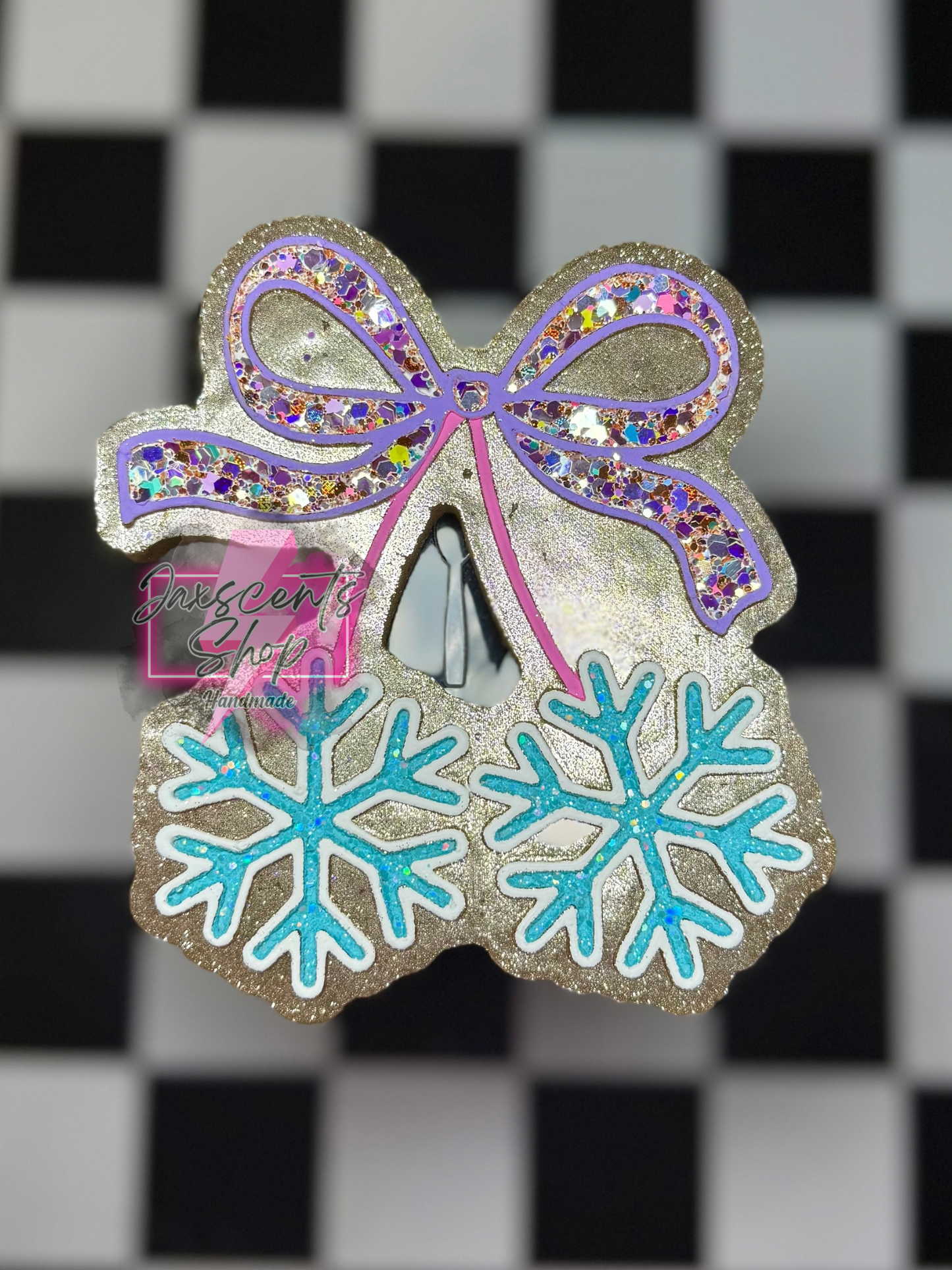 Snowflake Cherries with Bow