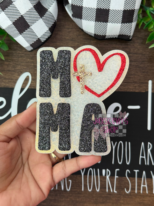 Mama Heart Cross Car Freshie