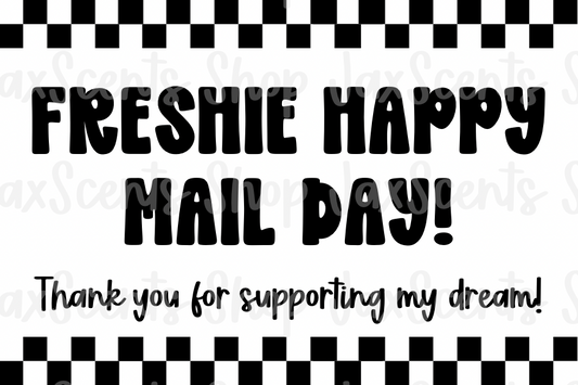 Freshie Happy Mail Day Label Stickers (3x2)