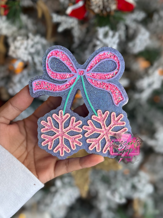 Snowflake Cherries with Bow