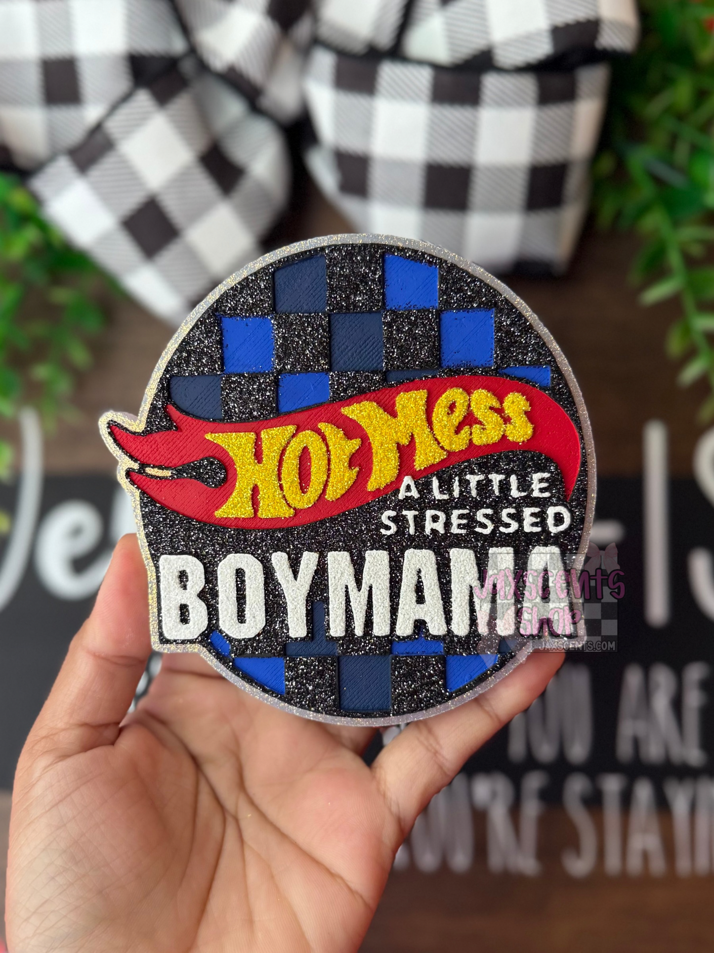 Hot Mess Boy Mama Car Freshie