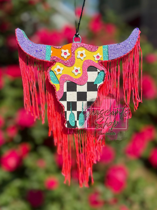 Y2K Pattern Bull Skull