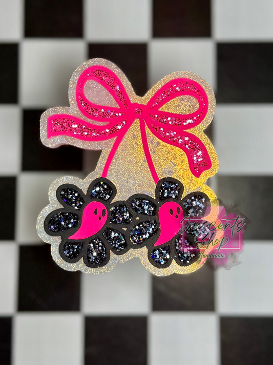 Ghost Flower Cherries Bow