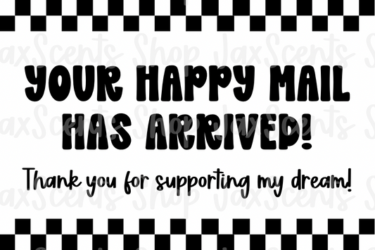Your Happy Mail Has Arrived Label Stickers (3x2)
