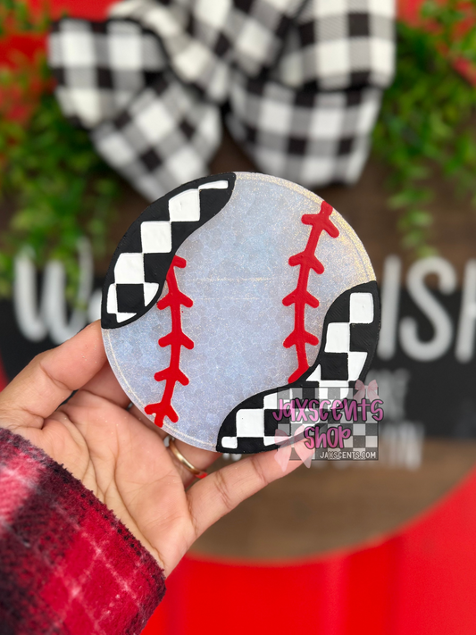 Checker Baseball Car Freshie