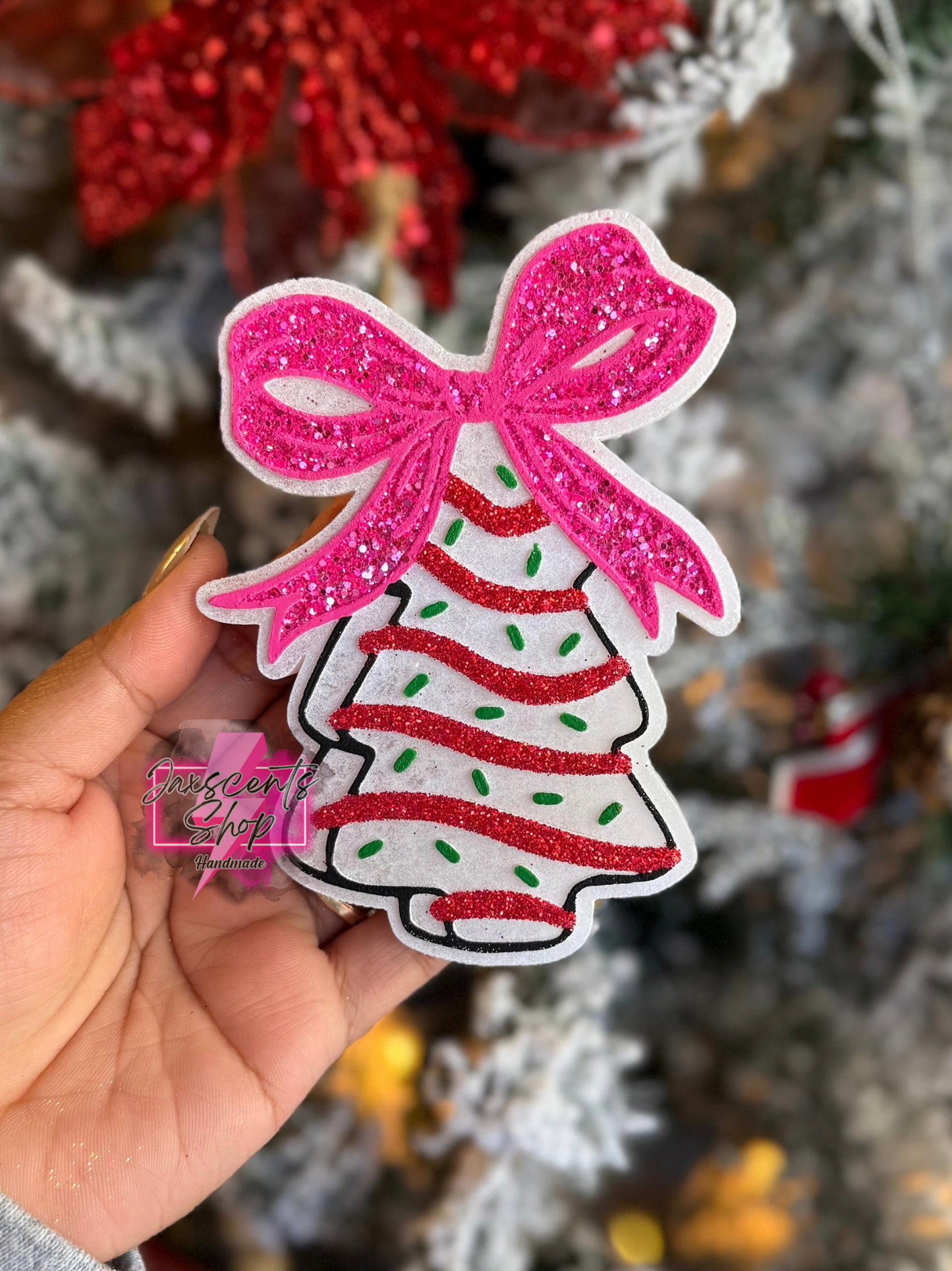 Christmas Snack Cake With Bow